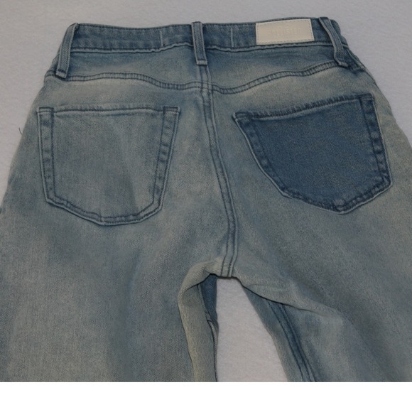 Hollister Ultra High Rise Dad Jean Size 24/31 Colorblock Straight Leg 0R - Picture 6 of 6